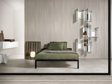 ALUMINIUM BED - Aluminium single bed by MDF Italia - view 2